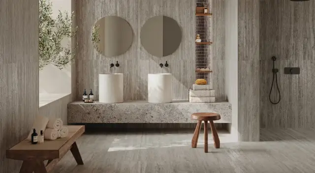 Интерьер с Керамогранит Fap Ceramiche fTN8 Materia Classica Beige Matt R10 RT 60x120
