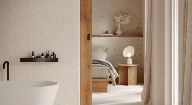 Интерьер с Керамогранит Fap Ceramiche fTX2 Materia Pura Trama Beige Matt R11 RT 60x120