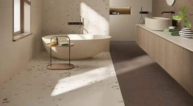 Интерьер с Керамогранит Fap Ceramiche fTX2 Materia Pura Trama Beige Matt R11 RT 60x120
