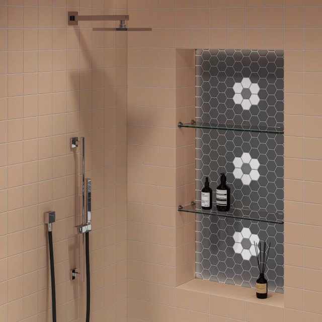 Интерьер с Керамогранит Kerama Marazzi Агуста Серый Натуральный (30x40 из 12 частей) R10 1330 9.8x9.8