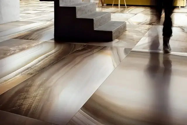 Интерьер с Керамогранит ALABASTRI REX MIELE LAP 80X180 RET