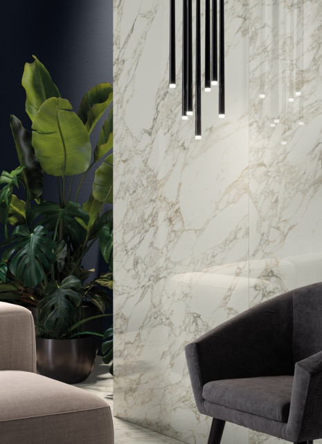 Интерьер с Керамогранит Italon Charme Deluxe Floor Project Statuario Fantastico Натуральный 80x160