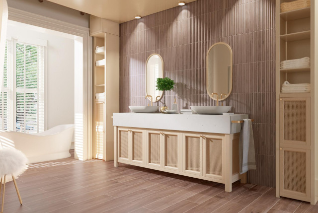Интерьер с Керамогранит Pamesa Rovere Brown 015.223.0109.09741 8x40