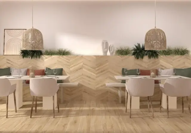 Интерьер с Керамогранит Pamesa Rovere Brown 015.223.0109.09741 8x40