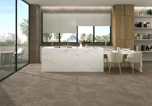 Интерьер с Керамогранит Pamesa Torano M Dorado Compacglass Rect. 017.869.0103.10106 60x120