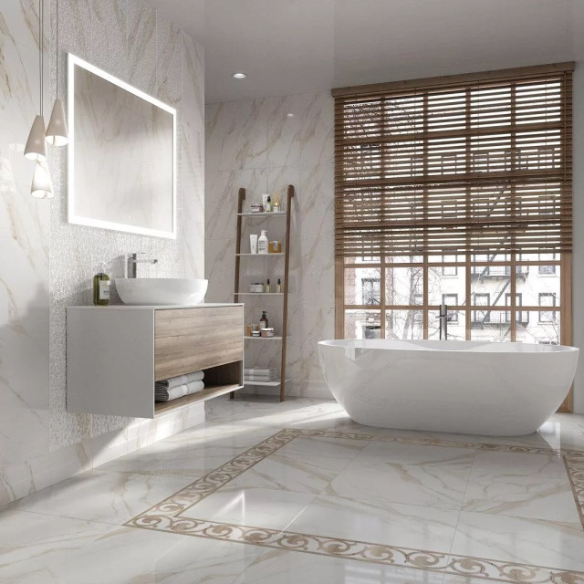 Интерьер с Бордюр Kerama Marazzi Карелли Обрезной SPA042R 30x2.5