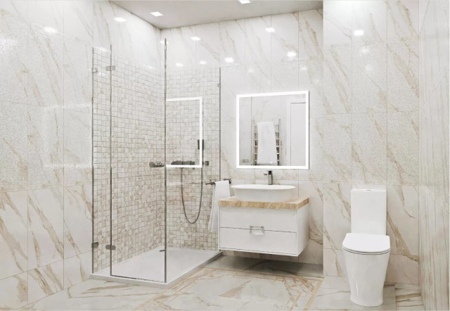 Интерьер с Бордюр Kerama Marazzi Карелли Обрезной SPA042R 30x2.5