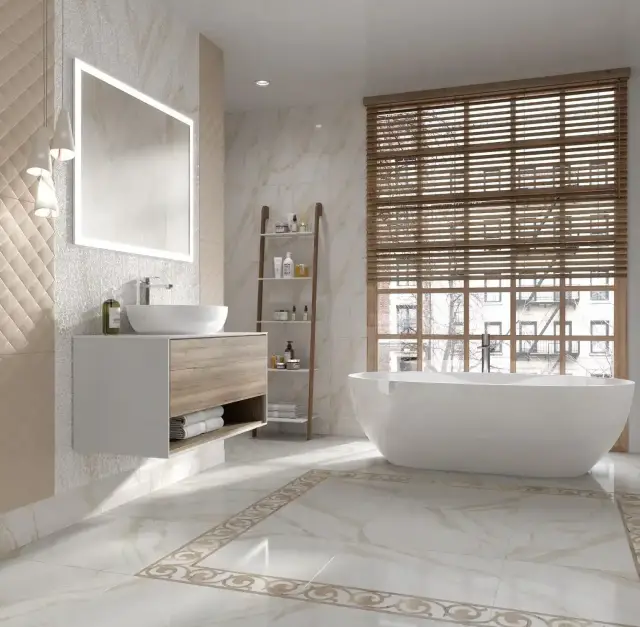 Интерьер с Бордюр Kerama Marazzi Карелли Обрезной SPA042R 30x2.5