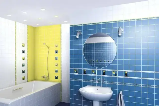 Интерьер с Керамогранит Kerama Marazzi Конфетти Белый Блестящий Полотно из 12 Частей 1146H 29.8x39.8