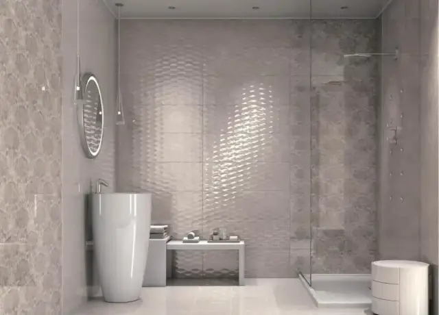 Интерьер с Плитка Kerama Marazzi Ричмонд Бежевый Обрезной 13001R 30x89.5