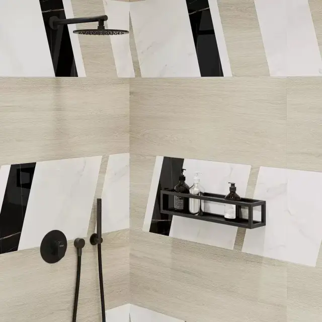 Интерьер с Плитка Kerama Marazzi Бертран Прадо Белый Обрезной 14001R 40x120
