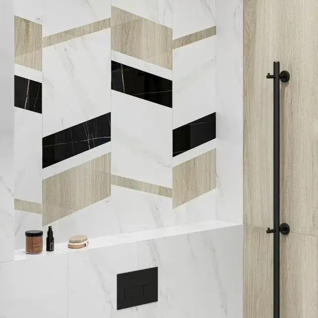 Интерьер с Плитка Kerama Marazzi Бертран Прадо Белый Обрезной 14001R 40x120