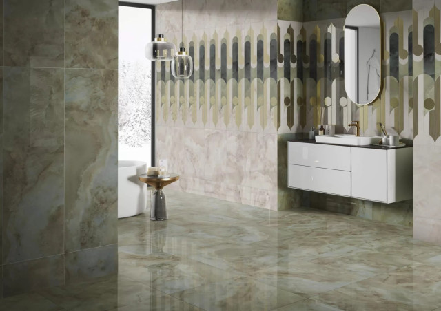 Интерьер с Декор Kerama Marazzi Джардини Мозаика T017/14025 37.5x45