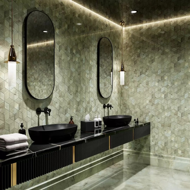 Интерьер с Декор Kerama Marazzi Джардини Мозаика T017/14025 37.5x45