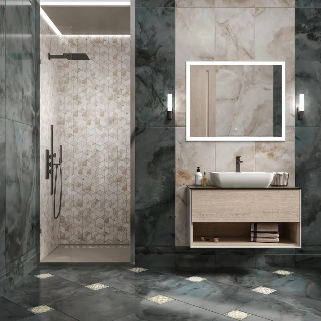 Интерьер с Декор Kerama Marazzi Джардини Мозаика T017/14025 37.5x45