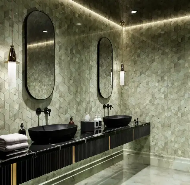 Интерьер с Декор Kerama Marazzi Джардини Мозаика T017/14025 37.5x45