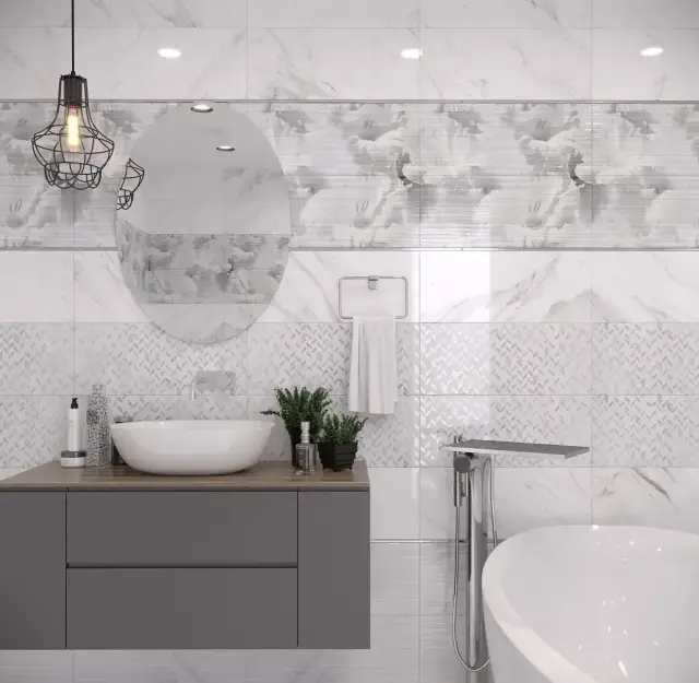 Интерьер с Панно Gracia Ceramica Celia White 01 010300000090 50x60