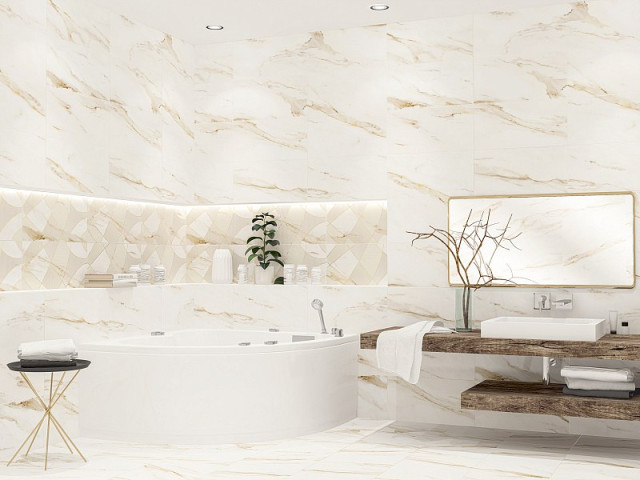 Интерьер с Плитка Azori Calacatta Royal 507911201 31.5x63