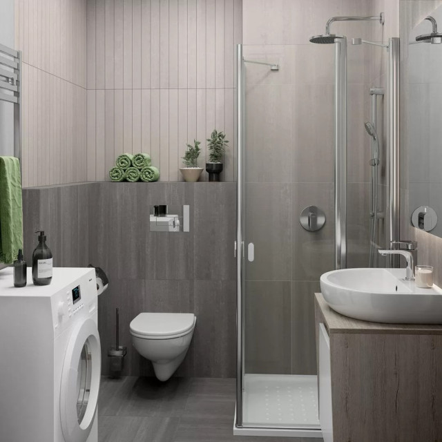 Интерьер с Керамогранит Kerama Marazzi Про Дабл Светлый Обрезной DD601200R 60x60
