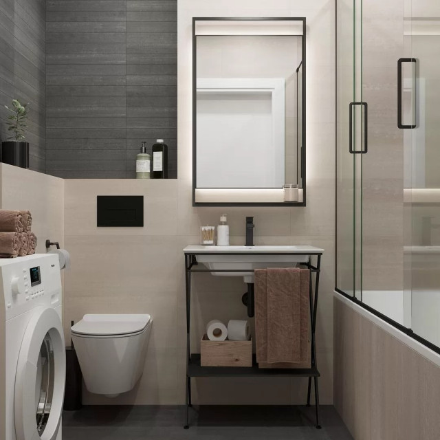 Интерьер с Керамогранит Kerama Marazzi Про Дабл Светлый Обрезной DD601200R 60x60