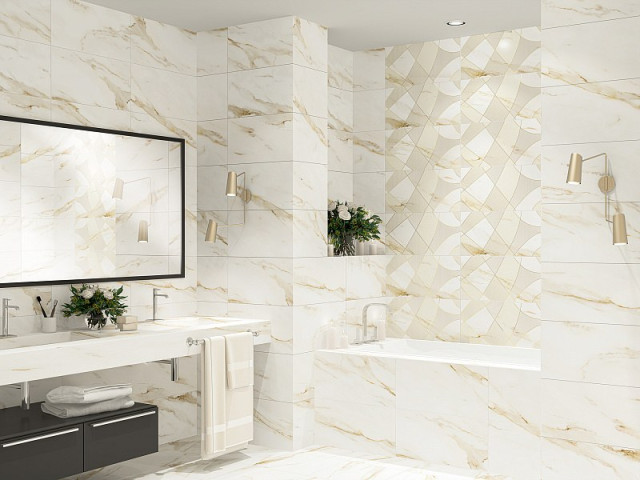 Интерьер с Плитка Azori Calacatta Royal 507911201 31.5x63