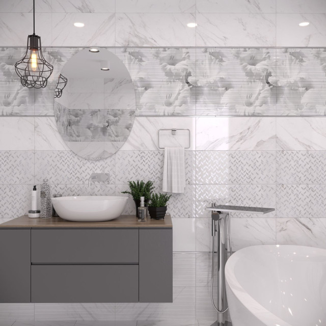 Интерьер с Панно Gracia Ceramica Celia White 01 010300000090 50x60