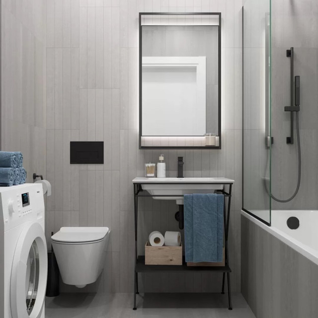 Интерьер с Керамогранит Kerama Marazzi Про Дабл Светлый Обрезной DD601200R 60x60