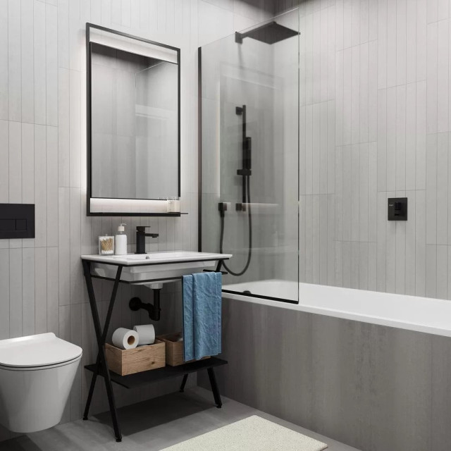 Интерьер с Керамогранит Kerama Marazzi Про Дабл Светлый Обрезной DD601200R 60x60