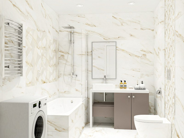 Интерьер с Плитка Azori Calacatta Royal 507911201 31.5x63