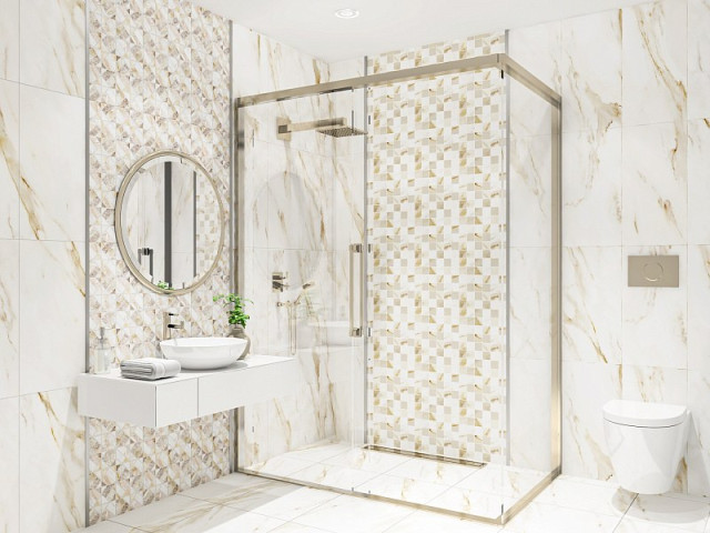 Интерьер с Плитка Azori Calacatta Royal 507911201 31.5x63