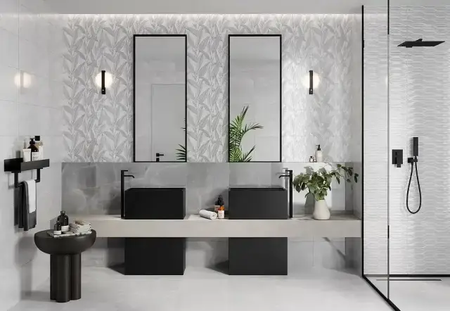 Интерьер с Плитка Gracia Ceramica Эдем Белый Верх 01 010100001549 25x40