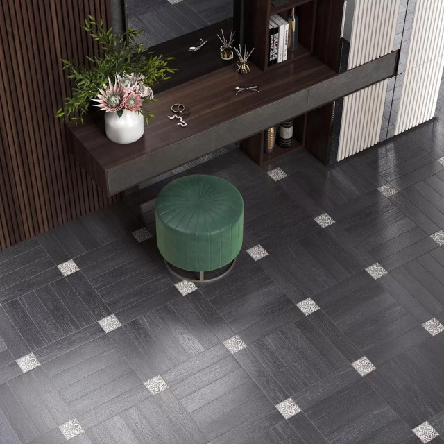 Интерьер с Керамогранит Kerama Marazzi Вяз Беж Тёмный SG400600N 9.9x40.2