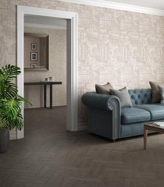 Интерьер с Керамогранит Kerama Marazzi Листоне Бежевый SG402100N 9.9x40.2