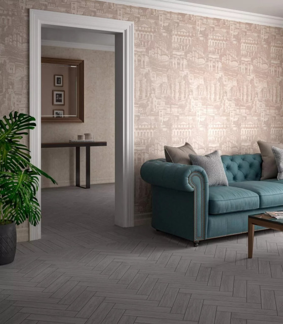 Интерьер с Керамогранит Kerama Marazzi Листоне Бежевый SG402100N 9.9x40.2