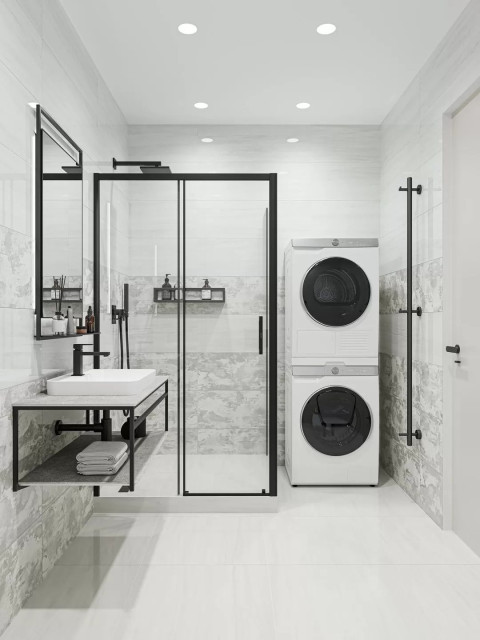 Интерьер с Керамогранит Kerama Marazzi Белем Серый Светлый Натуральный Обрезной SG647320R 60x60