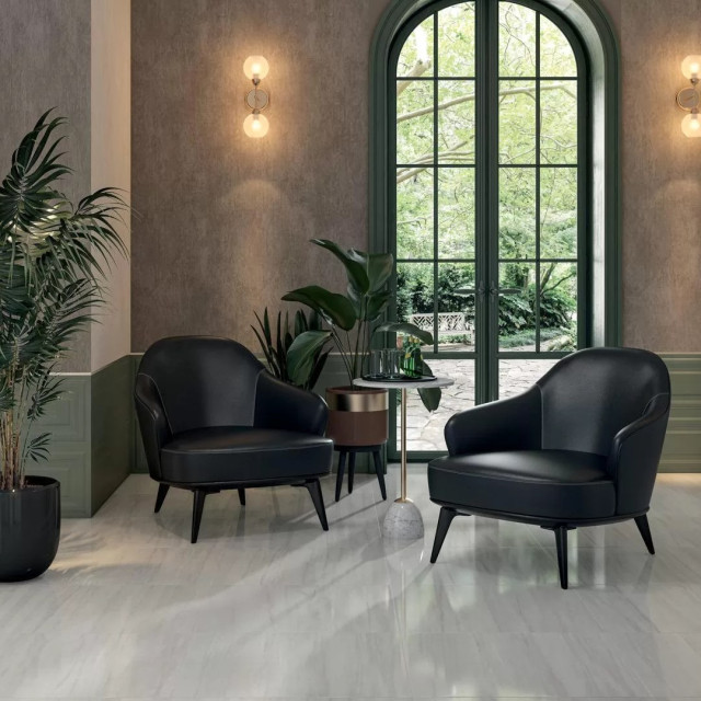 Интерьер с Керамогранит Kerama Marazzi Белем Серый Светлый Натуральный Обрезной SG647320R 60x60