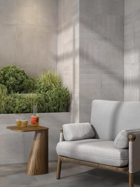 Интерьер с Керамогранит Kerama Marazzi Мирабо Серый Темный Матовый Обрезной KM6012G0721R 60x119.5