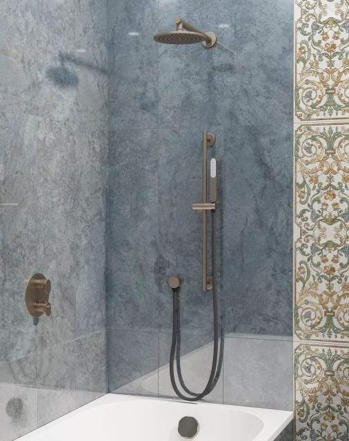 Интерьер с Плитка Kerama Marazzi Эвора Зеленый Глянцевый Обрезной 13116R 30x89.5
