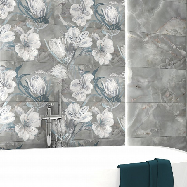 Интерьер с Керамогранит Azori Opale Grey R 848913101 60x60