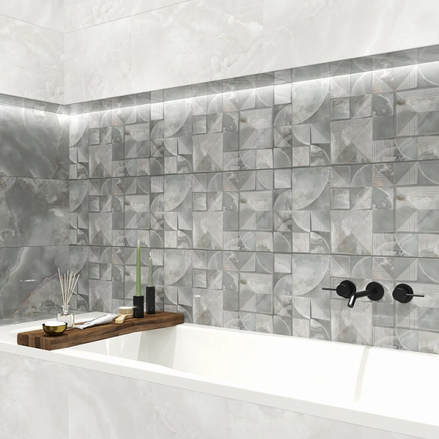 Интерьер с Керамогранит Azori Opale Grey R 848913101 60x60