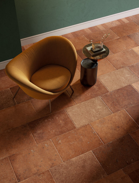 Интерьер с Керамогранит CIR Cotto Del Campiano Giallo Umbria 1080367 40x60.8
