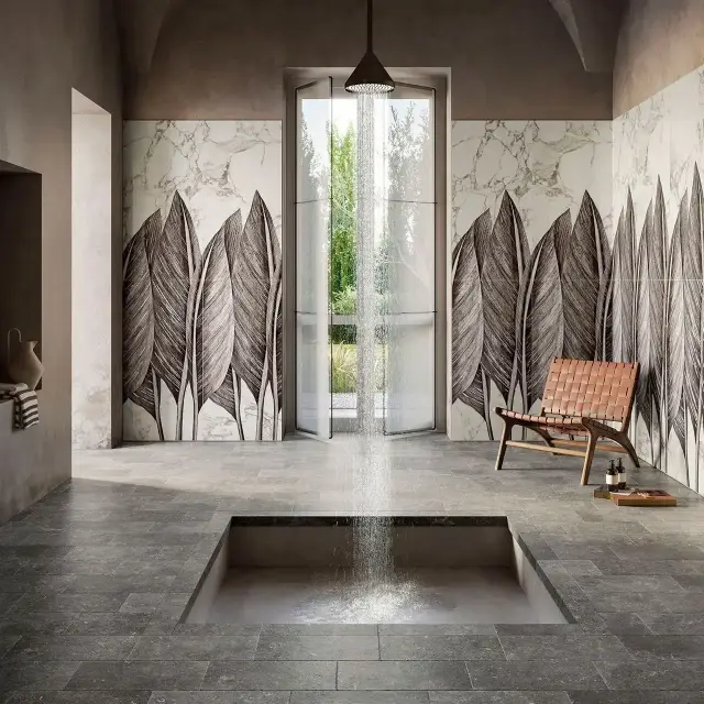 Интерьер с Керамогранит CIR Di Pietra Runi Avorio 10759871 40x60.8