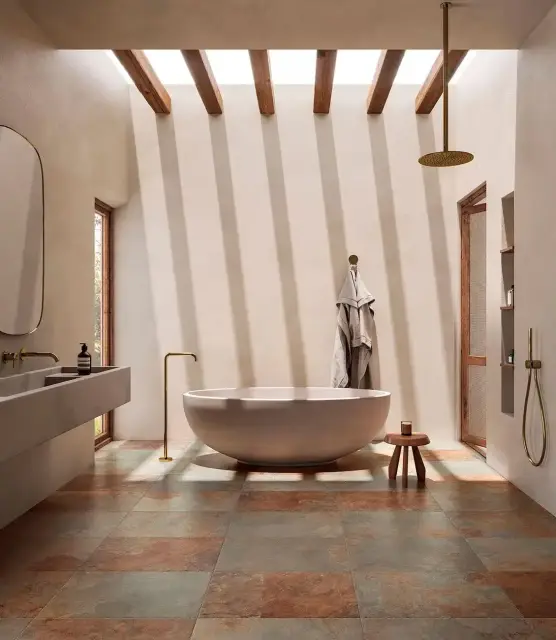 Интерьер с Керамогранит CIR Di Pietra Runi Avorio 10759871 40x60.8