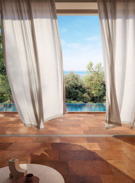 Интерьер с Керамогранит CIR Cotto Del Campiano Giallo Umbria 1080367 40x60.8