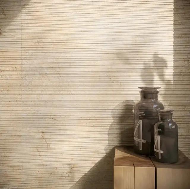 Интерьер с Керамогранит Sichenia Beige Ribbed 192812 30x90