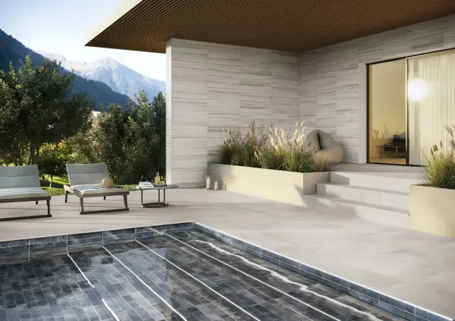 Интерьер с Керамогранит Sichenia Beige Ribbed 192812 30x90