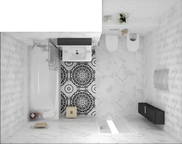 Интерьер с Керамогранит Cersanit Oriental Серый A16004 42x42