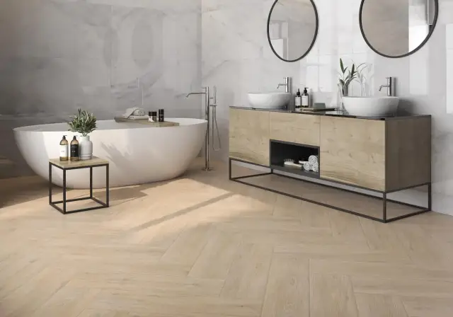 Интерьер с Керамогранит Pamesa AT.Viggo Nogal 017.241.0034.08972 20x120