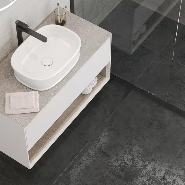 Интерьер с Керамогранит Kerama Marazzi Про Фьюче Бежевый Светлый Обрезной DD593220R 60x119.5