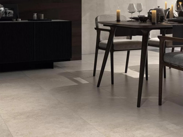Интерьер с Ступень Kerama Marazzi Клееная Роверелла Бежевый Светлый DL500620R/GCF 33x119.5